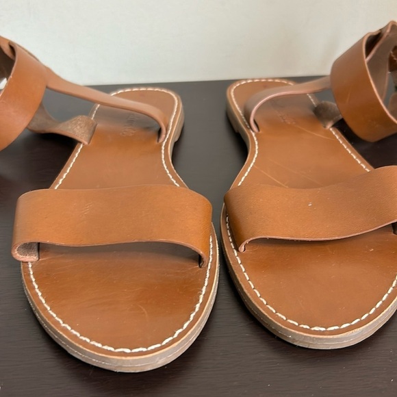 Madewell The Boardwalk Ankle Strap Sandal Leather Brown Shoe Sz 8 - Picture 6 of 11